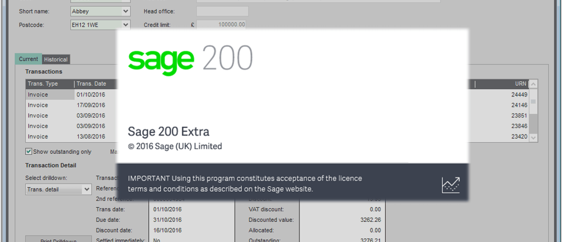 Sage 200 Transaction Enquiries