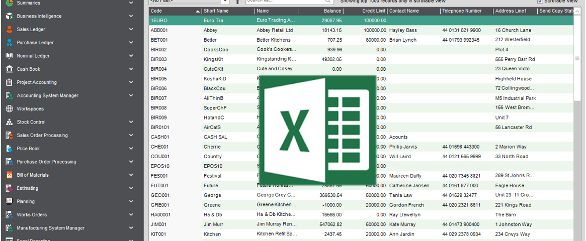 Sage Excel Integration