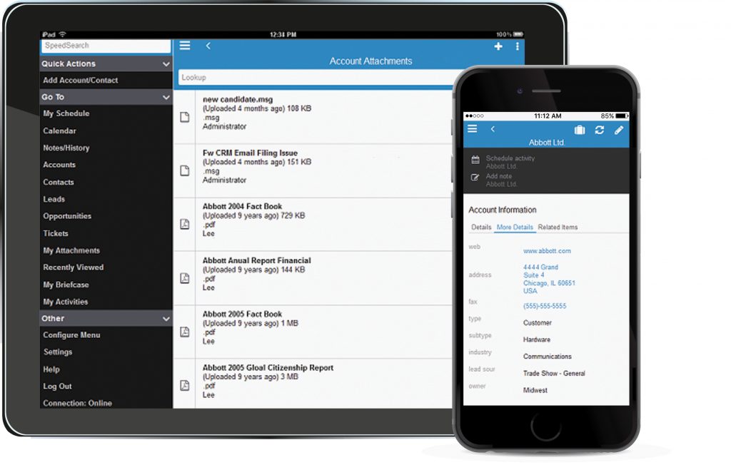 Infor CRM mobile